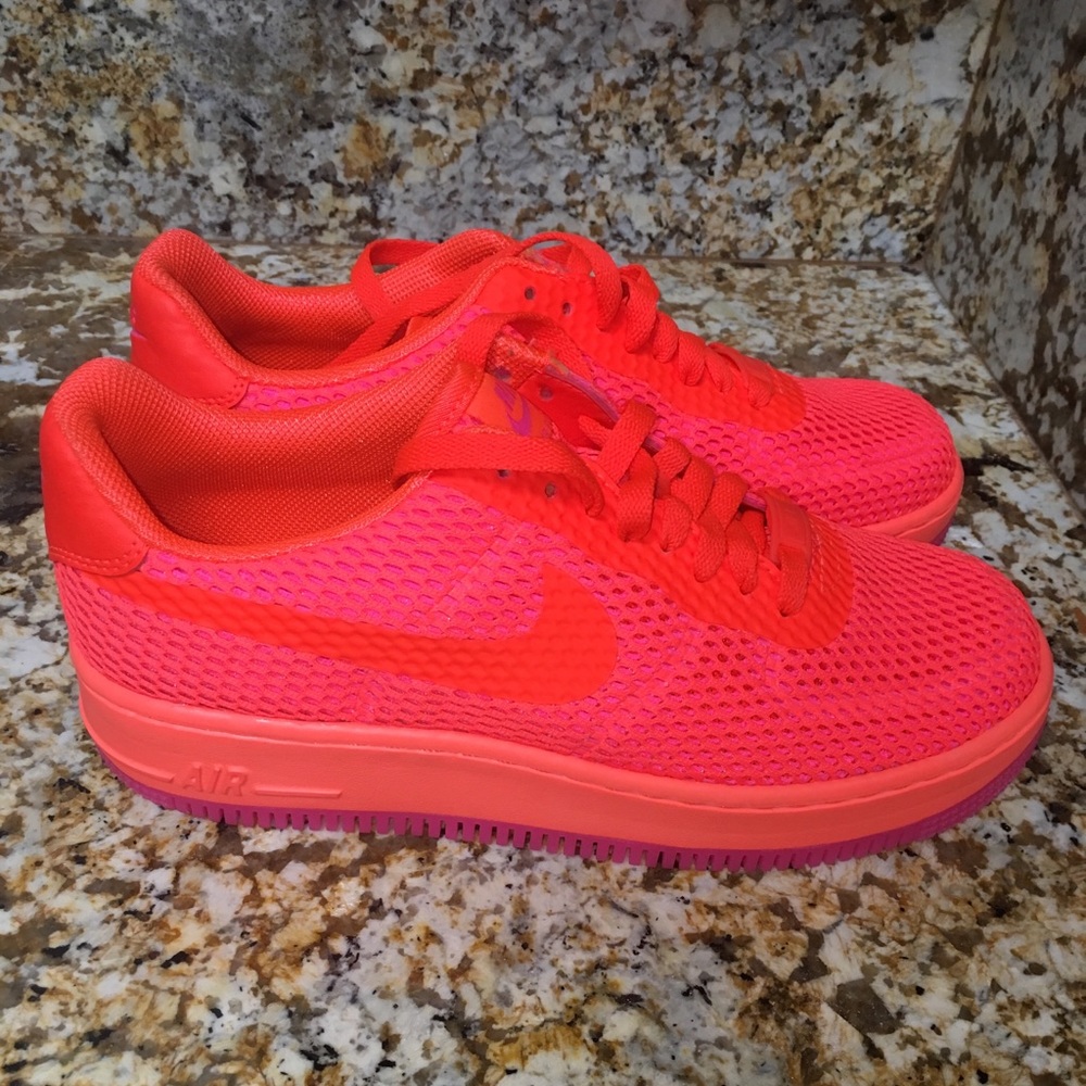 NIKE Air Force 1 Low Upstep Total Crimson Size 8 - Picture 3 of 5